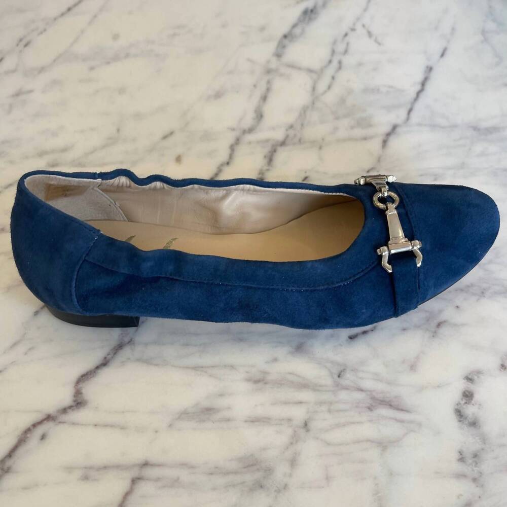 NEW LALISA women's chloe ante marino flat in navy suede